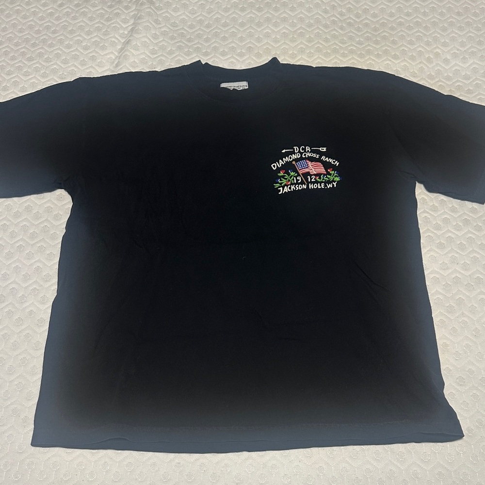 DC Black Short Sleeve Tee with Colorful Graphic